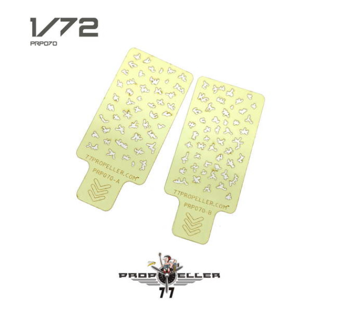 Шаблон для фарбува камуфляжу італійських літаків 1/72 № 3 77propeller PRP070 Шаблон для фарбува камуфляжу італійських літаків 1/72 № 3 77propeller PRP070