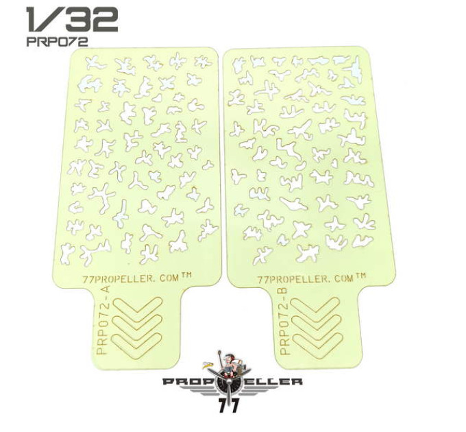 Шаблон для фарбува камуфляжу італійських літаків 1/32 № 1 77propeller PRP072