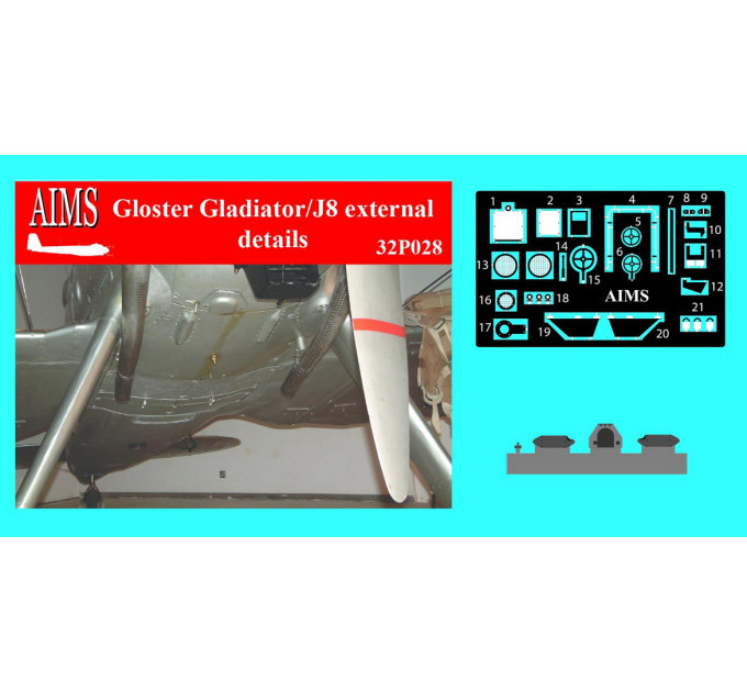 Gloster Gladiator & J8 external details AIMS 32P028