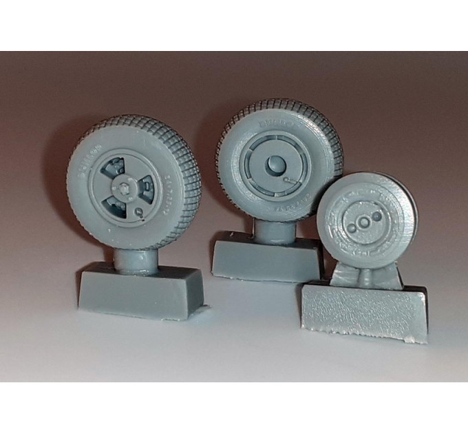 deHavilland Vampire 'Block Tread' wheel set - seen on nearly all European based aircraft AIMS 32P049