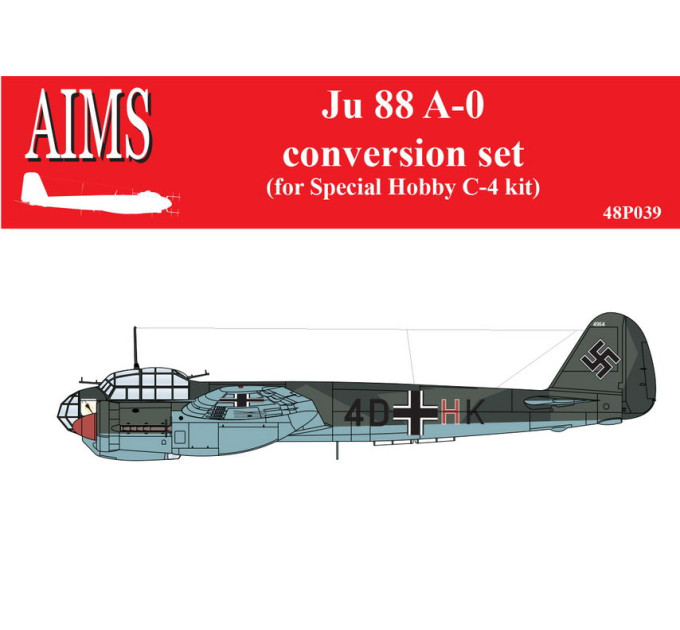 Ju 88A-0 full conversion for ICM Ju 88A-5 AIMS 48P039