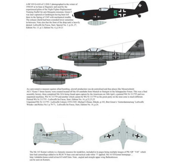 Монотонний Messerschmitt Bf-110D/E/109G 1/32