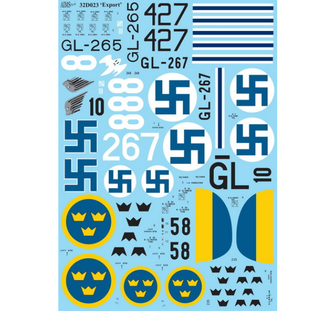 Декаль Gladiator за кордоном 1/32 AIMS 32D023
