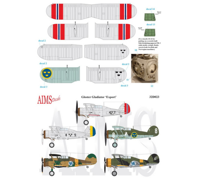 Декаль Gladiator за кордоном 1/32 AIMS 32D023
