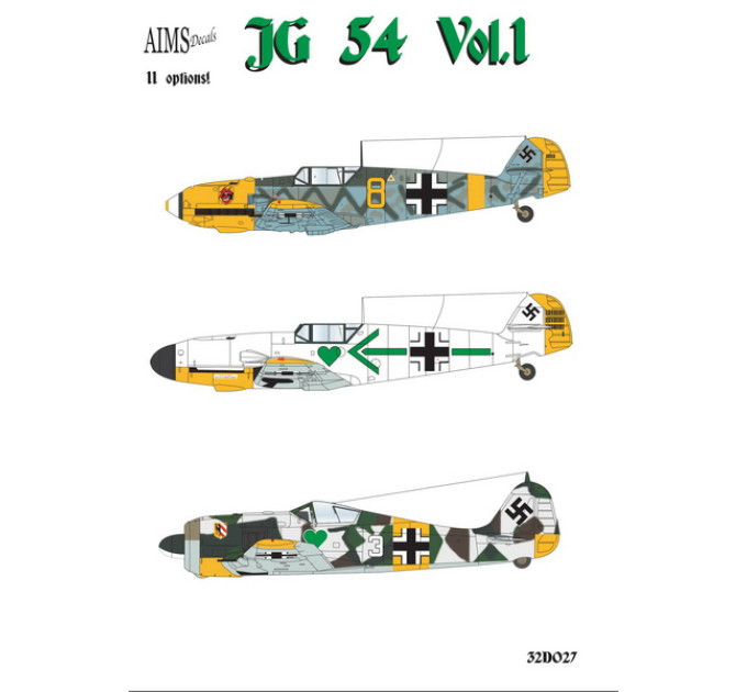 Декаль JG 54 1/32 частина 1, AIMS 32D027