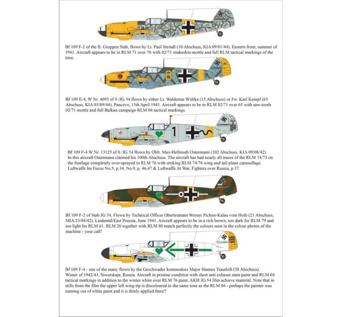 Декаль JG 54 1/32 частина 1, AIMS 32D027