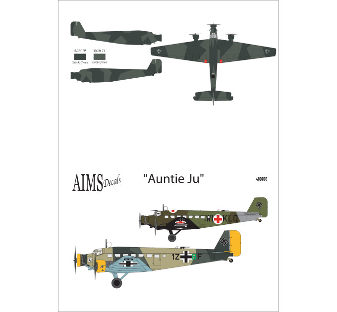 Декаль до Ju-52 3m 1/48 AIMS 48D008