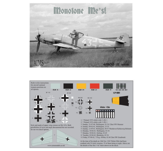 Одноколірний Мессершмітт 1/48