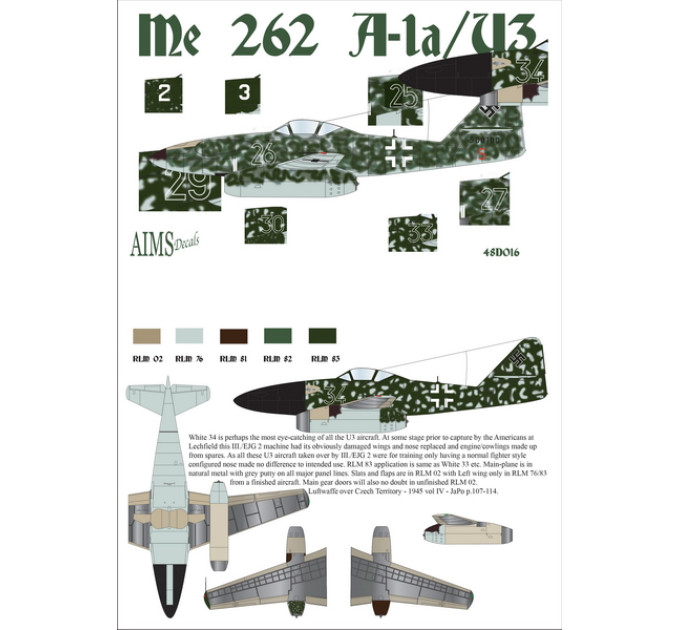  Me 262 A-1a/U3 1/48