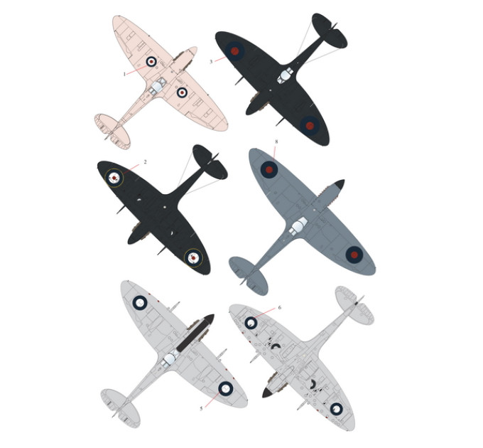 Одноколірний Spitfire 1/48