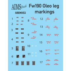 Маркування шасі Fw 190 AIMS 48D035