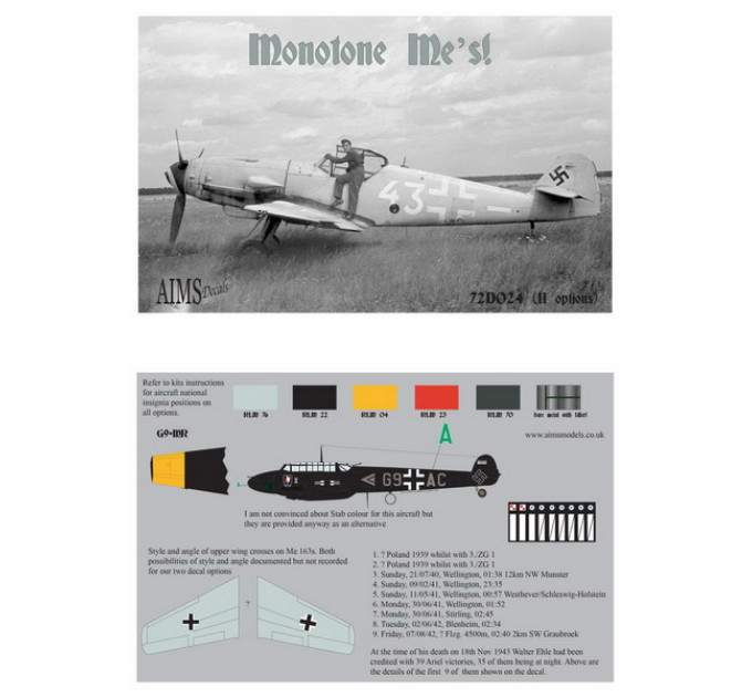 Однотонний Messerschmitt's 1/72