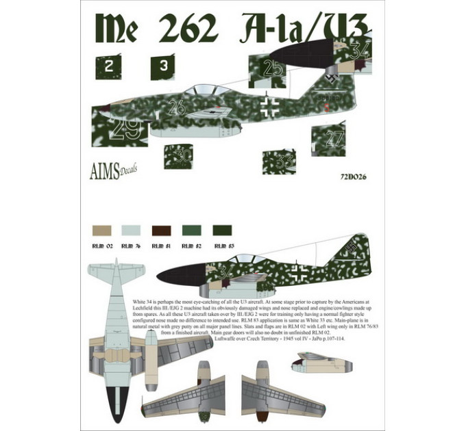 Me 262 A-1a/U3 1/72
