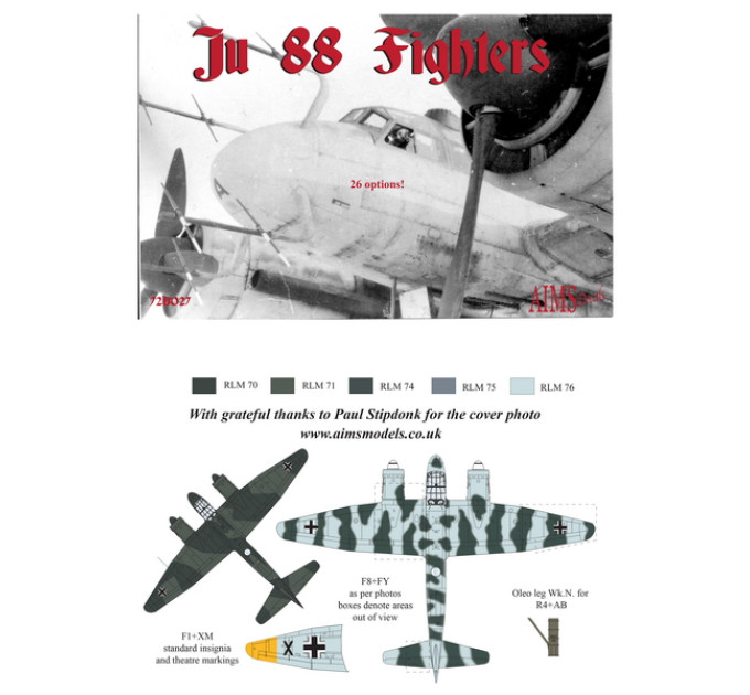 Декаль Винищувачі Ju 88 1/72 AIMS 72D027