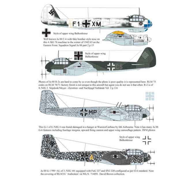 Декаль Винищувачі Ju 88 1/72 AIMS 72D027