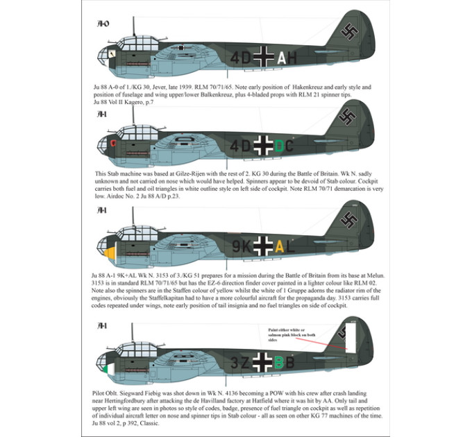 Ранне маркування Ju 88 1/72
