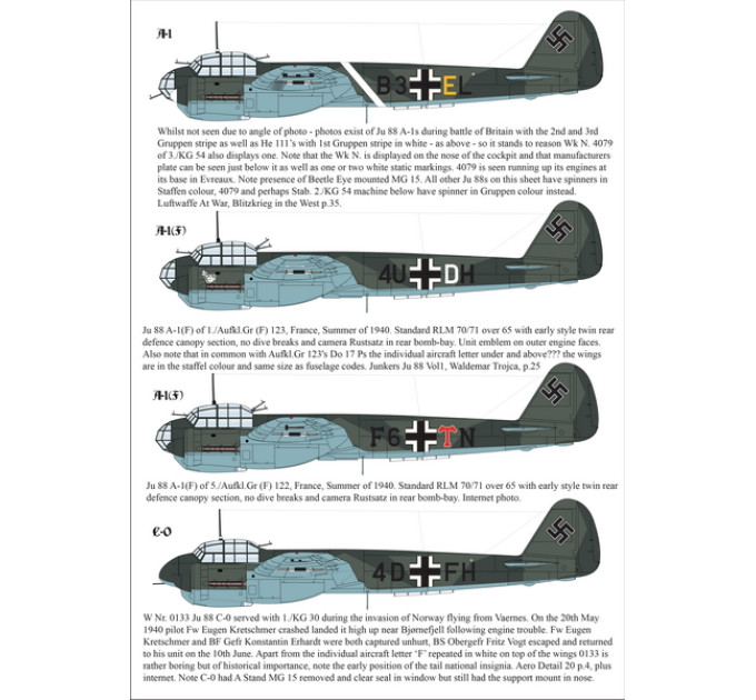 Ранне маркування Ju 88 1/72