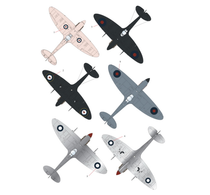 Одноколірний Spitfire 1/72
