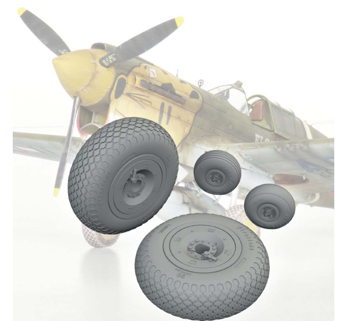 Колеса P-40E 1/48 Eduard 6481058