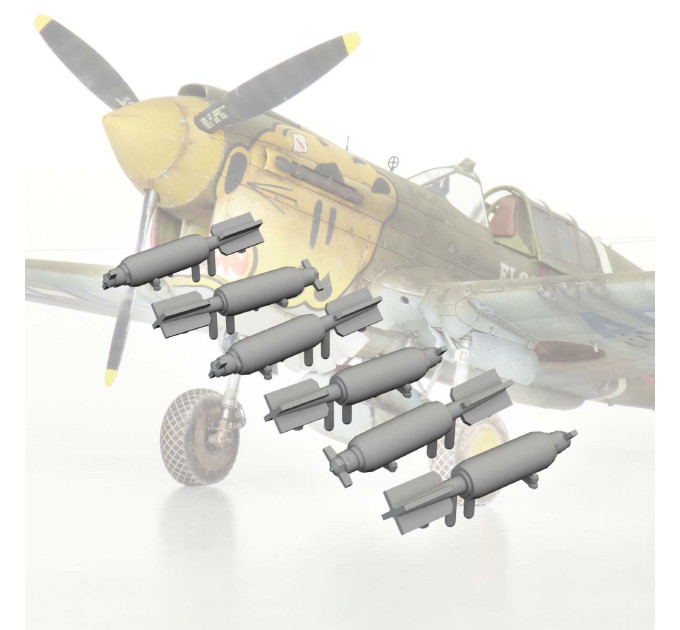 Осколкові бомби P-40 вагою 30 фунтів ДРУК 1/48 Eduard 6481078