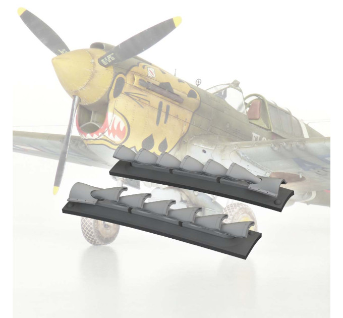 Вихлопні труби для P-40 ДРУК 1/48 Eduard 6481098