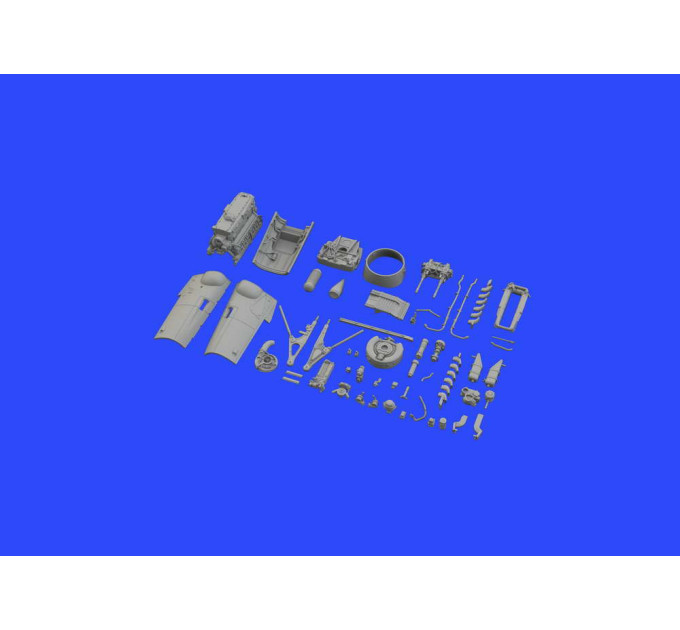 Bf 109G-6/U4 двигатель 1/48