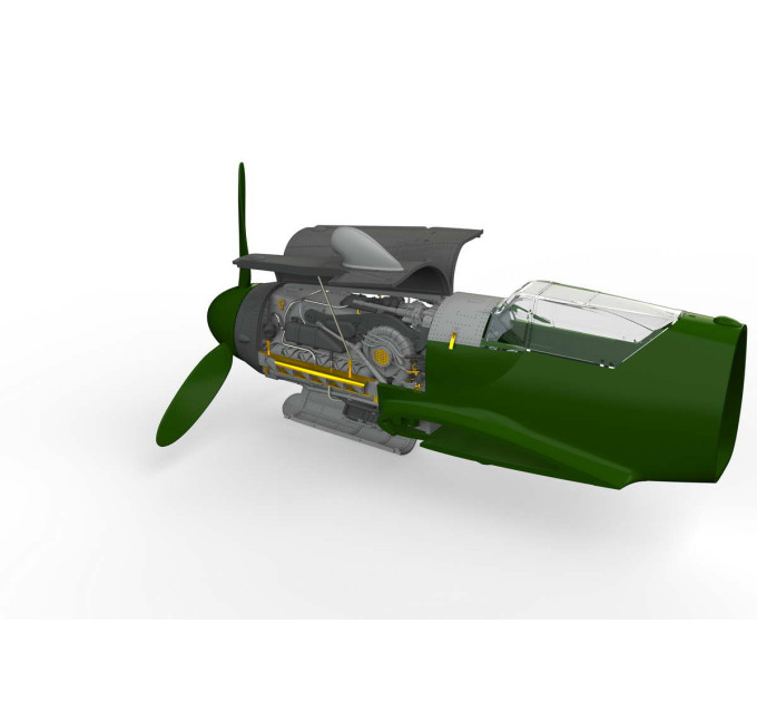 Bf 109G-10/U4 двигатель 1/48