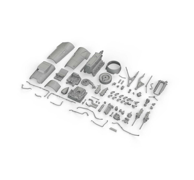 Bf 109G-10/U4 двигатель 1/48