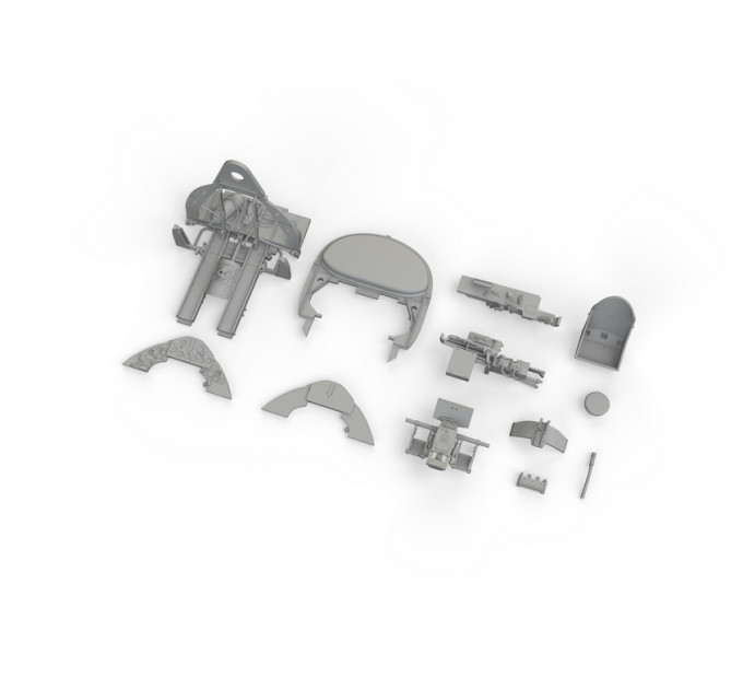 F4F-3 кабіна з рефлекторним прицілом PRINT 1/48