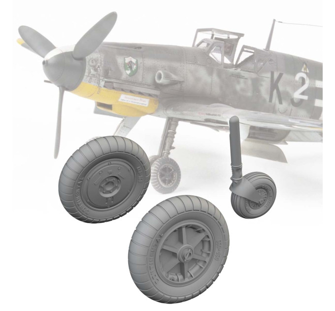 Колеса Bf 109G-2/ G-4 ДРУК 1/72 Eduard 672341