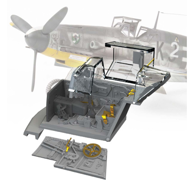 Кабіна пілота Bf 109G-4 ДРУК 1/72 Eduard 672343