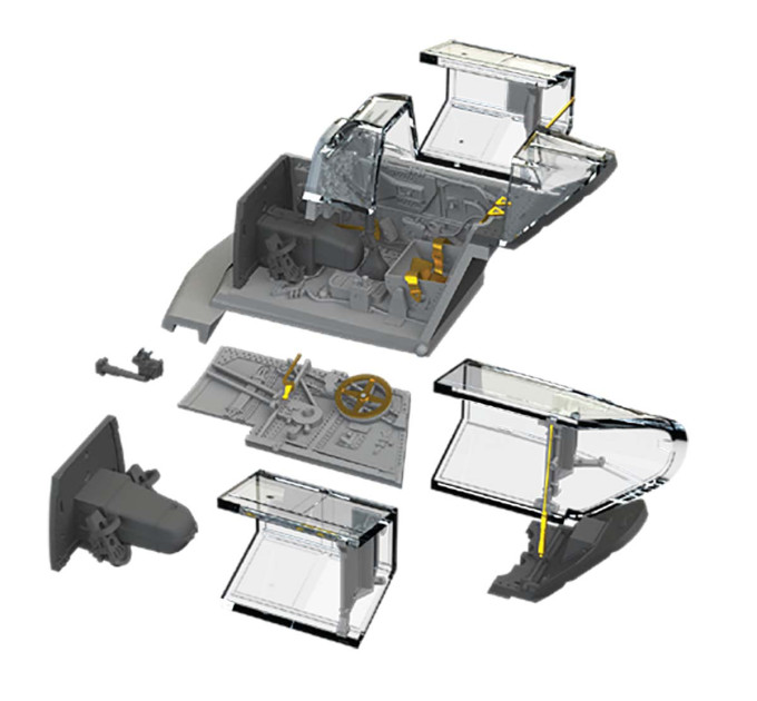 Кабіна пілота Bf 109G-5/G-6 ДРУК 1/72 Eduard 672347