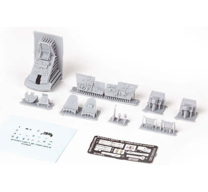Кабіна пілота Bf 109G-5/G-6 ДРУК 1/72 Eduard 672347