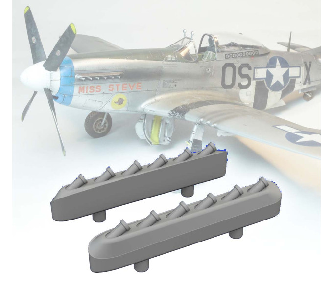 Вихлопні труби P-51D ДРУК 1/72 Eduard 672359