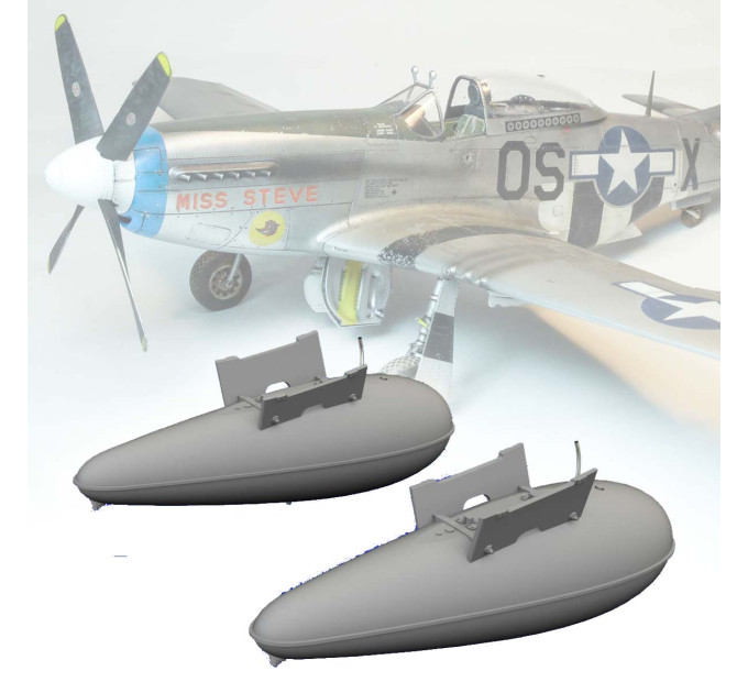 110-галонні підвісні баки P-51D ДРУК 1/72 Eduard 672375