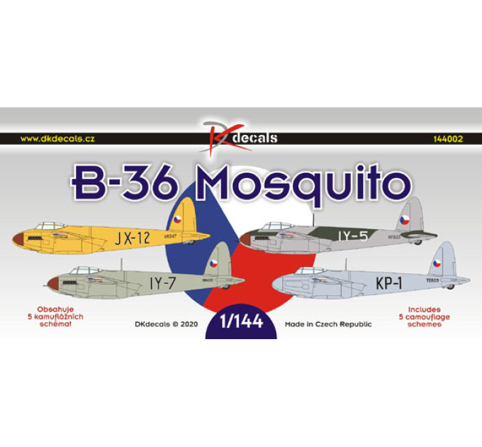 Декаль B-36 Mosquito 1/144 DKdecals DK144002 Декаль B-36 Mosquito 1/144 DKdecals DK144002