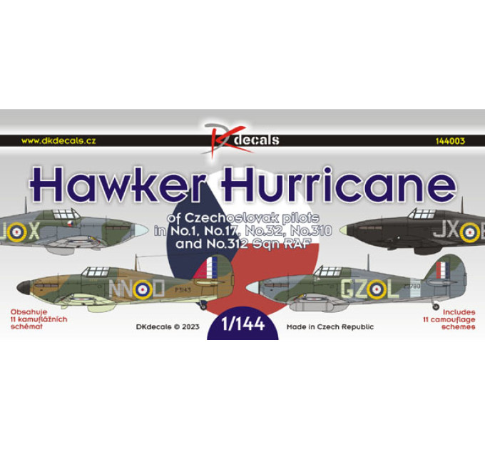 Декаль Hurricane 1/144 DKdecals DK144003 Декаль Hurricane 1/144 DKdecals DK144003