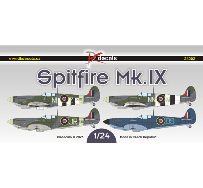 Декаль Spitfire Mk.IX P.II 1/24 DKdecals DK24002