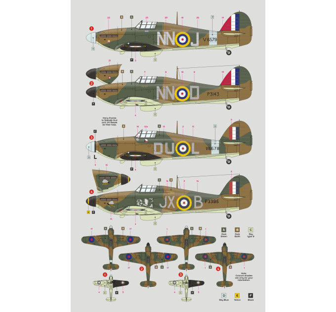 Декаль Hurricane Mk.I 1/24 DKdecals DK24003