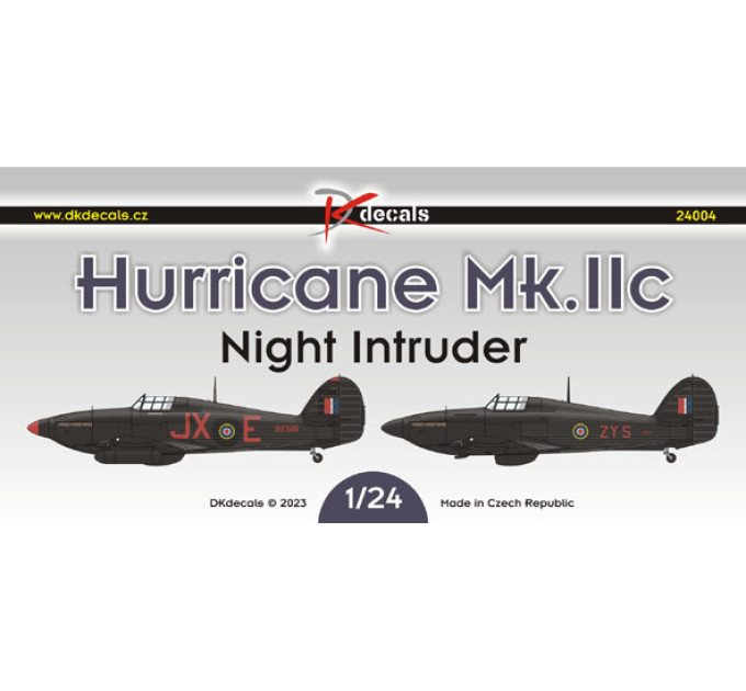 Декаль Hurricane Mk.IIc 1/24 DKdecals DK24004