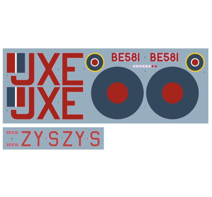 Декаль Hurricane Mk.IIc 1/24 DKdecals DK24004