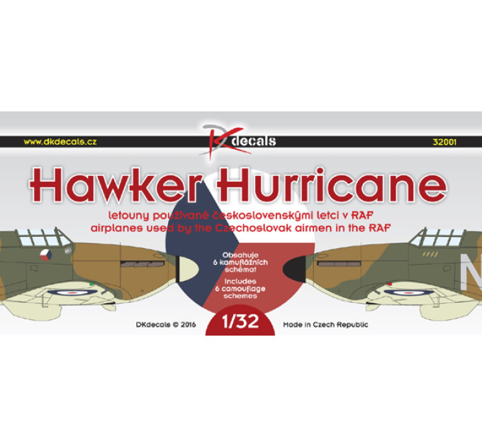 Декаль Hawker Hurricane Mk.I. 1/32 DKdecals DK32001