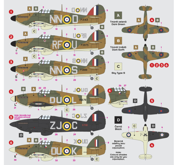 Декаль Hawker Hurricane Mk.I. 1/32 DKdecals DK32001