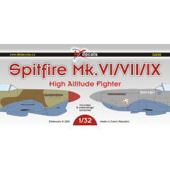 Декаль Spitfire Mk.VI/Mk.VII/Mk.IX 1/32 DKdecals DK32005