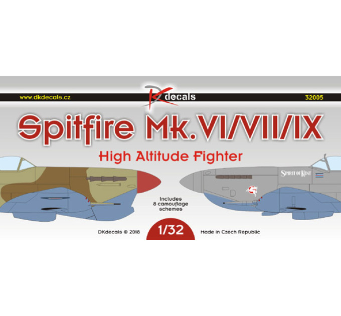 Декаль Spitfire Mk.VI/Mk.VII/Mk.IX 1/32 DKdecals DK32005