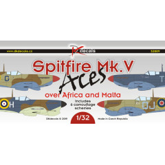 Декаль Spitfire Mk.V Aces Africa/Malta 1/32 DKdecals DK32009