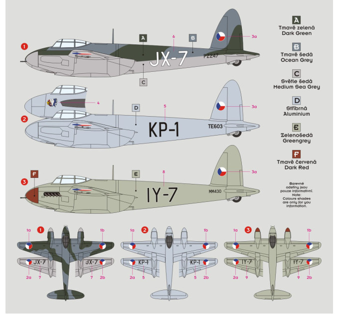 Декаль B-36 Mosquito CZ пілоти 1/32 DKdecals DK32011