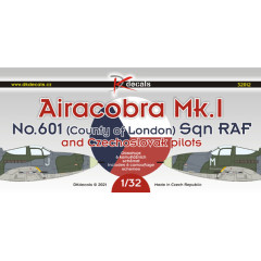 Декаль Airacobra Mk.I No.601 Sqn RAF 1/32 DKdecals DK32012