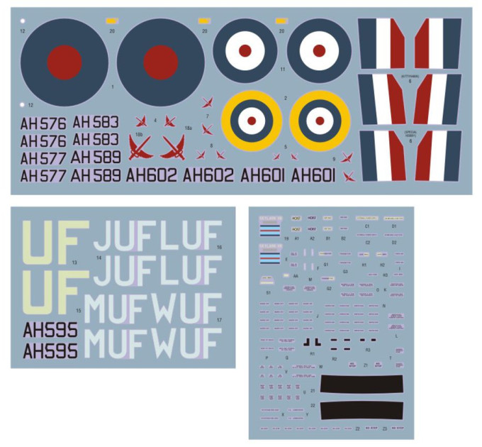Декаль Airacobra Mk.I No.601 Sqn RAF 1/32 DKdecals DK32012