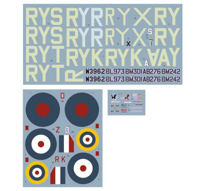 Декаль Spitfire Mk.VB 313 Sqn P.I 1/32 DKdecals DK32014